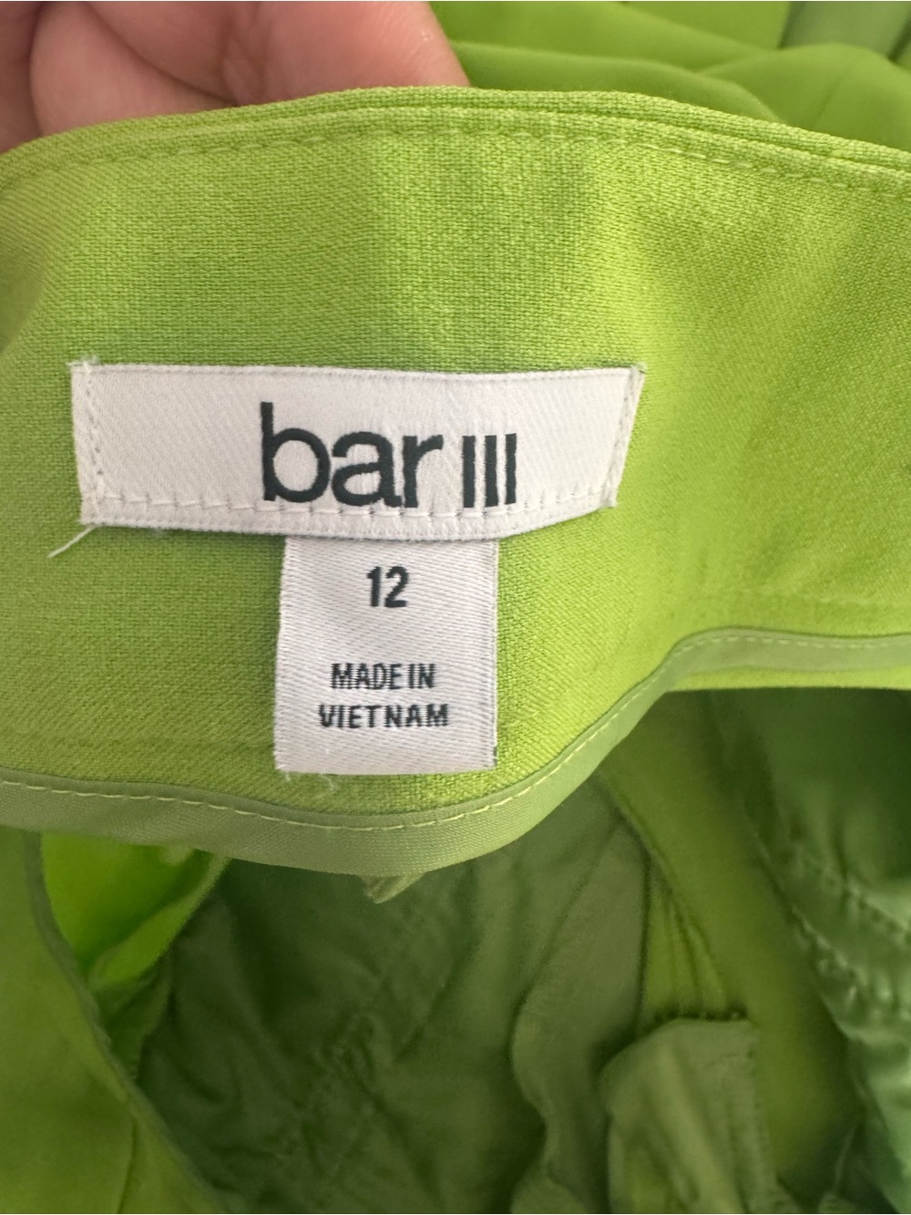 Bar III Bright Lime Green Women's pants